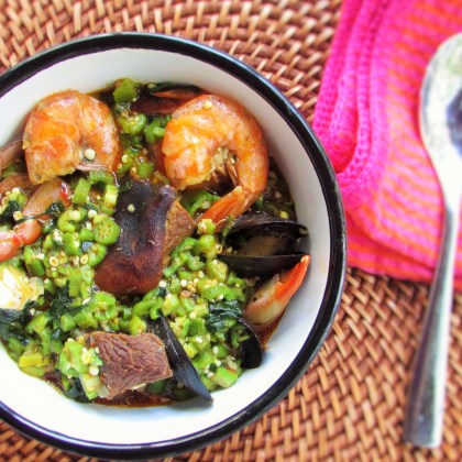 No Oil Okra Soup