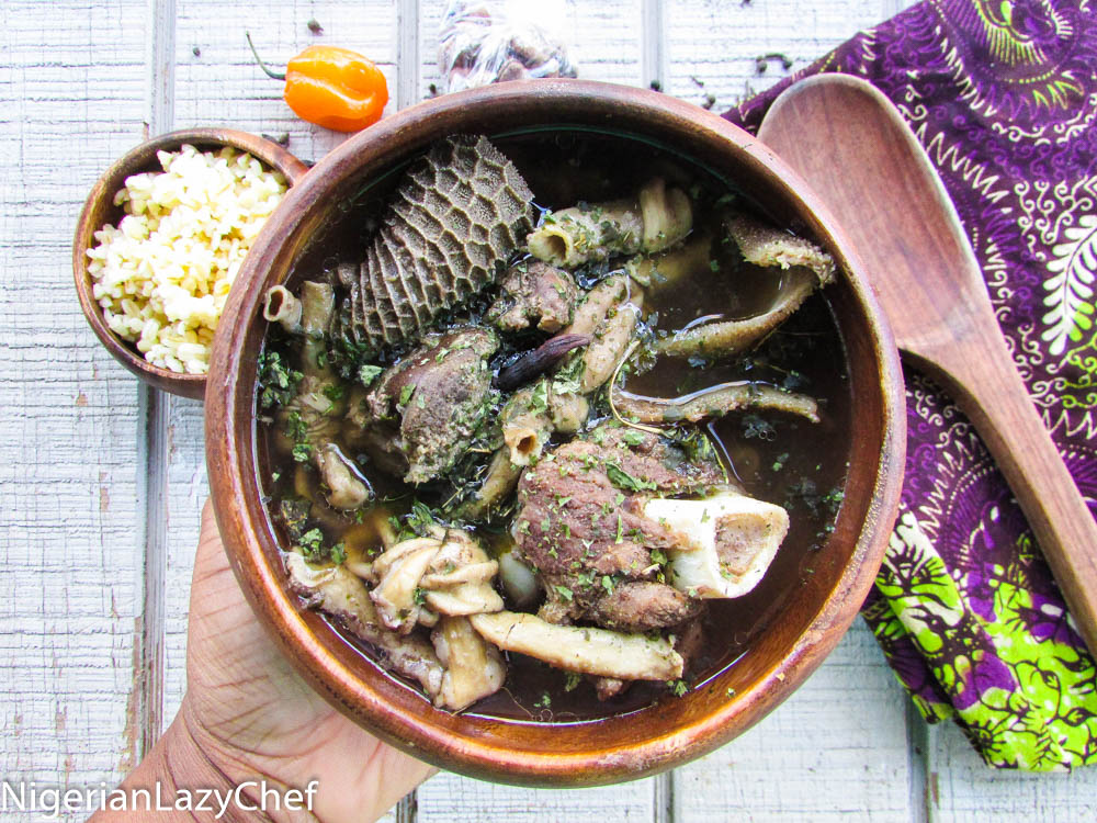 Nigerian Goat Meat and Offal Pepper Soup (LazyChef Christmas)